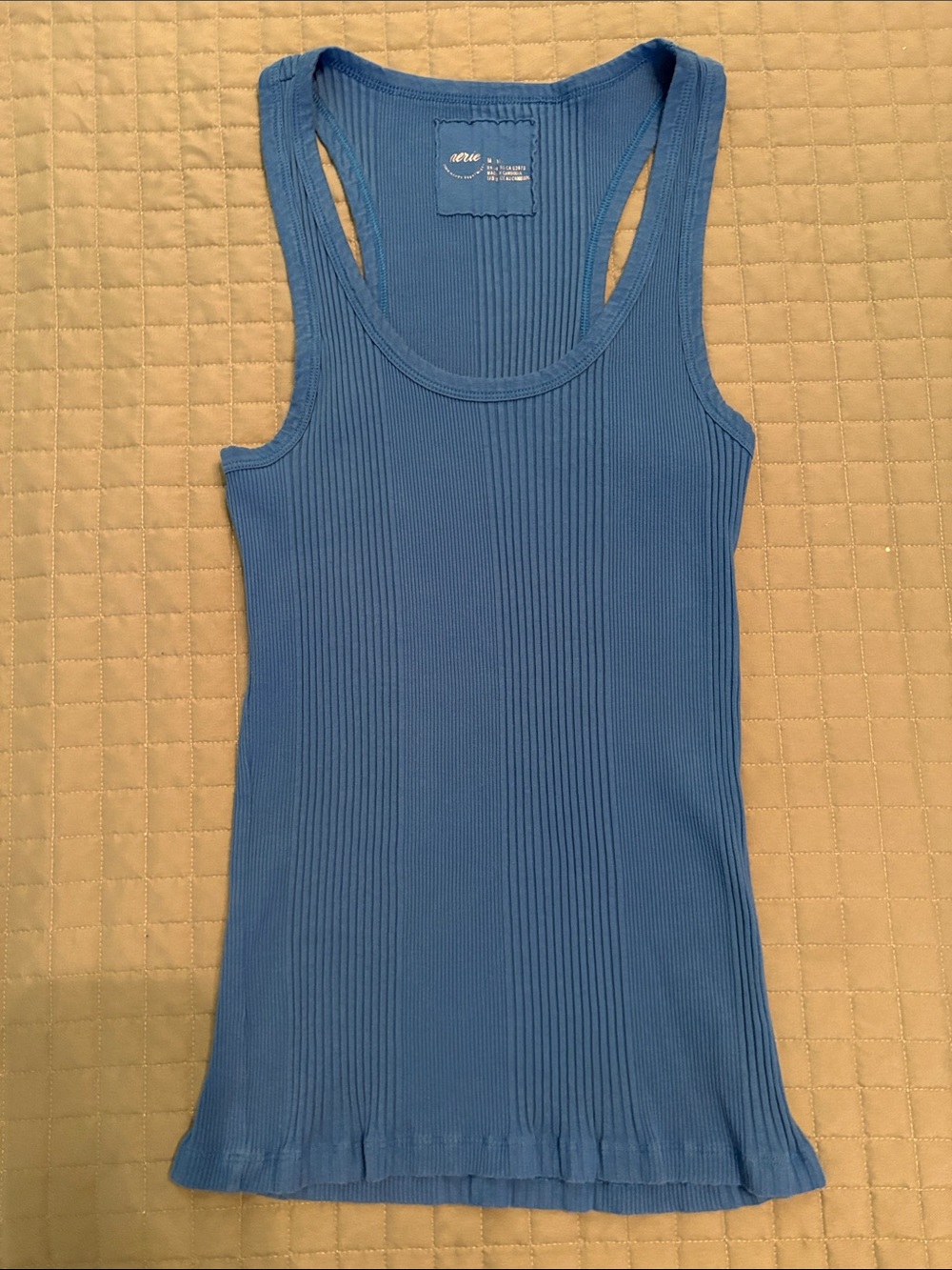 aerie Ribbed Tank Top - Blue